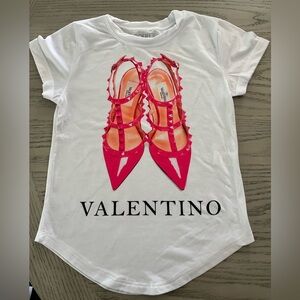 Girls graphic inspired fashion shoe White Tee